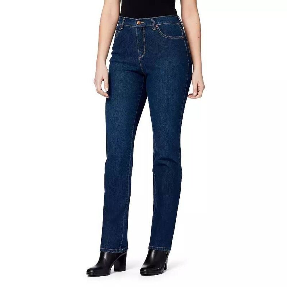 🩵Gloria Vanderbilt Blue High Waist Amanda Tapered Straight Leg Jeans Size 6